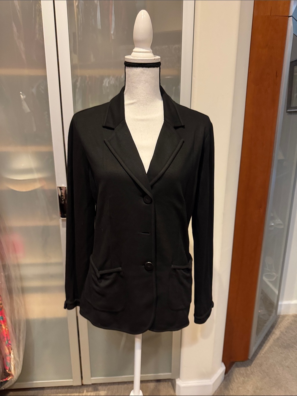 Emporio Armani Black Tailored Single-Breasted Blazer